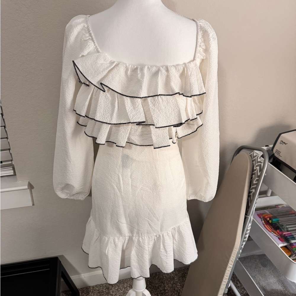 Elegant White Ruffle Set - Picture 3 of 6